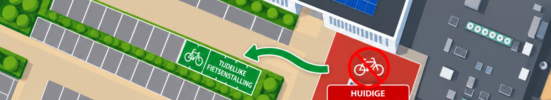 Let op: tijdelijke fietsenstalling woensdag