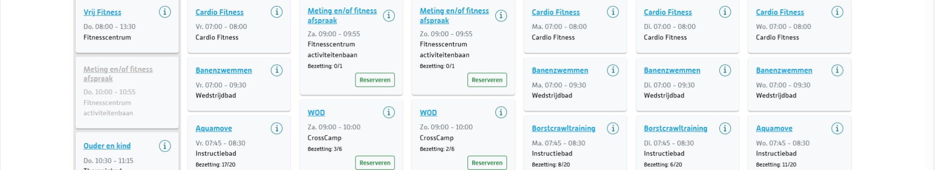 Nieuw rooster op de website